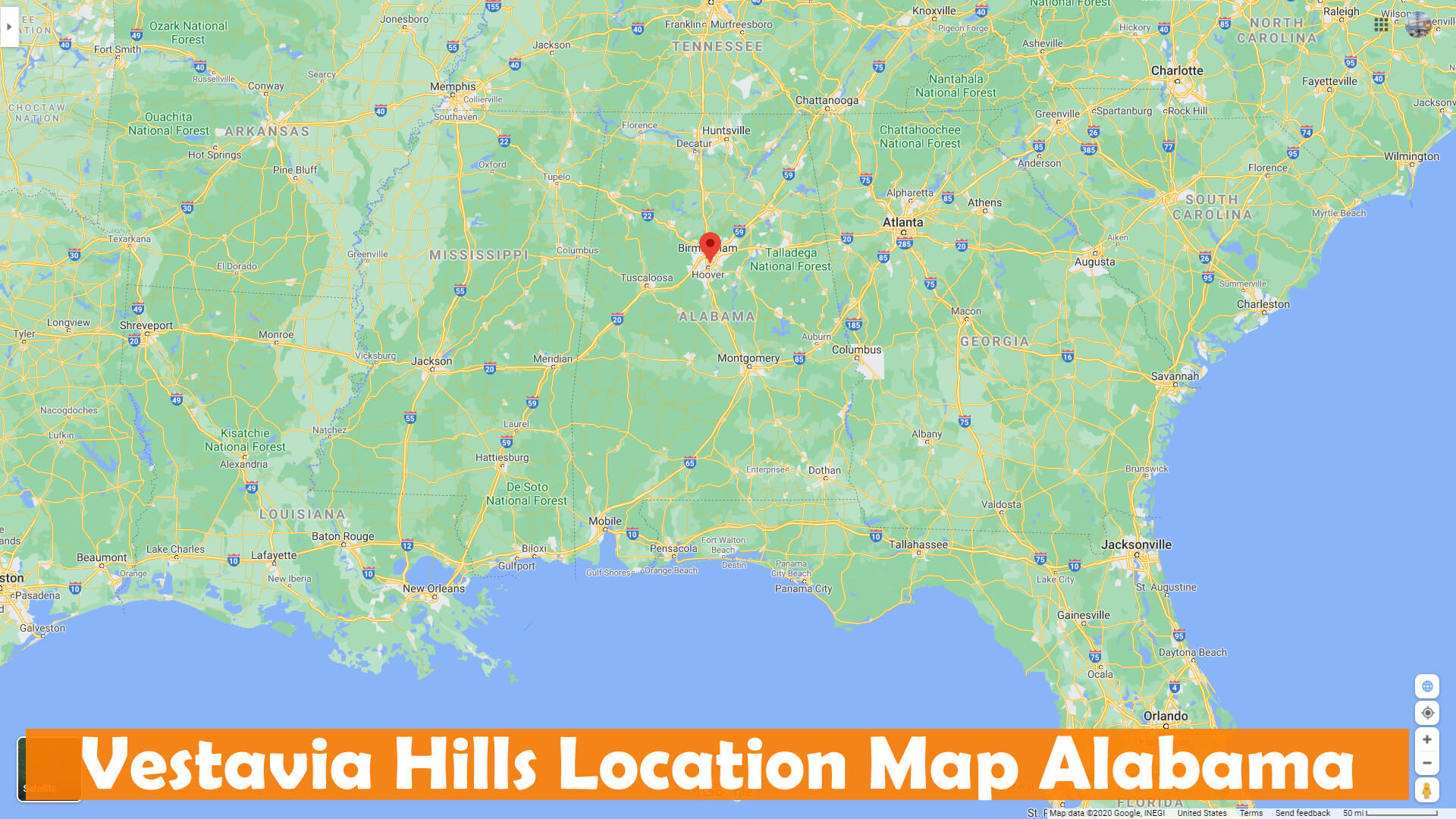 Vestavia Hills Location Map Alabama